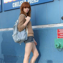 Denim Travel Backpack Bags School bag for Teenagers Casual Retro Women Men Rucksack CF