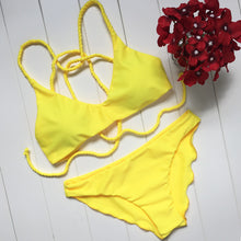 High Waist Bikini vintage Bandage Leopard bikini set sexy women swimwear push up strappy swim suit padded swimsuit NK24 CF