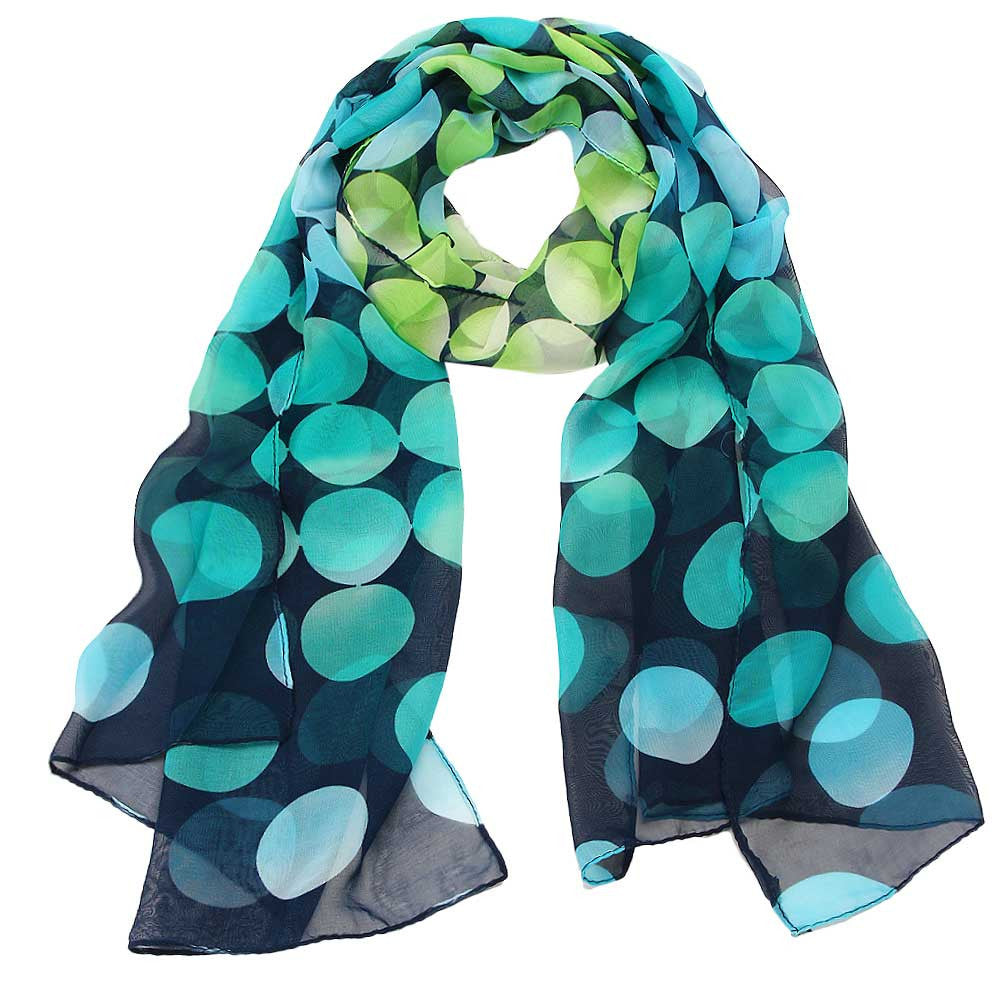 bufandas Sweet Girl Women Shawl Chiffon Dot Rectangle Scarf Scarves Sun Protection Gauze Kerchief CF
