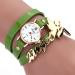 Bracelet Watch Gold Women Relogio Feminino Dancers Pattern Rhinestone Crystal PU Leather Strap Dress Clock CF