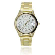 Gold Wtach Luxury Woman Men Stainless Steel Band Watches Retro Design Analog Quartz Relogio Feminino CF