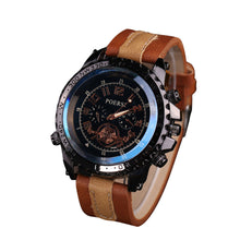 Men Watches Top Luxury Military Army Business Watch Analog Quartz PU Leather Wrist Relogio Masculino CF