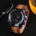 Men Watches Top Luxury Military Army Business Watch Analog Quartz PU Leather Wrist Relogio Masculino CF