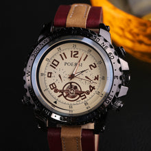 Men Watches Top Luxury Military Army Business Watch Analog Quartz PU Leather Wrist Relogio Masculino CF