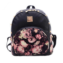 Backpack Flower Printting Girl School Bag Travel Cute Black Backpacks Satchel Women Rucksack Bolsa Feminina CF