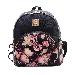 Backpack Flower Printting Girl School Bag Travel Cute Black Backpacks Satchel Women Rucksack Bolsa Feminina CF