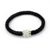Bracelet Wristband Magnetic Rhinestone Buckle Leather Wrap Charm Friendship Bracelets Bangle Gift CF