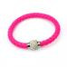 Bracelet Wristband Magnetic Rhinestone Buckle Leather Wrap Charm Friendship Bracelets Bangle Gift CF