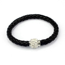 Bracelet Wristband Magnetic Rhinestone Buckle Leather Wrap Charm Friendship Bracelets Bangle Gift CF