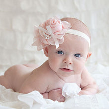 Lovely Rhinestone Headwear Unusual Angel Girls Baby Pearl Flowers Hairband Head bands CF