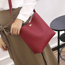 2PC Women Simple Messenger Bags PU Leather Mini Crossbody Bag bolsos femenina CF