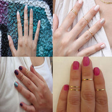 5PCS Rings Women Urban Gold Stack Plain Cute Above Knuckle Ring Band Midi Jewelry Gift Anillo Feminino CF