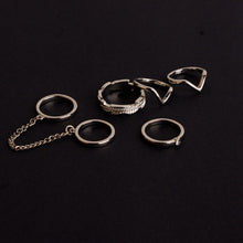 6pcs Ring Gold Urban Gold Silver Crystal Above Knuckle stacking Band Midi Mid Rings Charm Jewelry Gift for girl CF