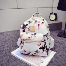 Backpack Women School Bags For Teenagers Floral Printing PU Leather Bag bolsa feminina CF