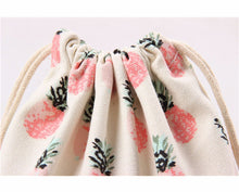 Backpack Women Pineapple Printing School Bags For Teenagers Drawstring Beam Port Travel Bag Gift bolsa feminina CF
