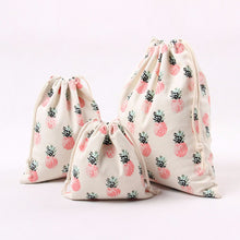 Backpack Women Pineapple Printing School Bags For Teenagers Drawstring Beam Port Travel Bag Gift bolsa feminina CF