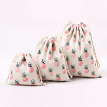 Backpack Women Pineapple Printing School Bags For Teenagers Drawstring Beam Port Travel Bag Gift bolsa feminina CF