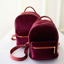 Backpack Women School Bags For Teenagers Gold Velvet Small Rucksack Book Shoulder Bag bolsa feminina CF