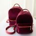 Backpack Women School Bags For Teenagers Gold Velvet Small Rucksack Book Shoulder Bag bolsa feminina CF