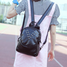 Backpack Women School Bags For Teenagers Rivet Travel Satchel Black Laptop Backpacks Bolsa Feminina CF