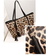 Bags Handbags Women Famous Tassel Leopard Shoulder Wallet Purse PU Leather Messenger Bag bolsos femenina CF