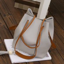 Bags Handbags Women Famous s PU Leather Tassels Shoulder Bucket Bag With Clutch bolsos femenina CF