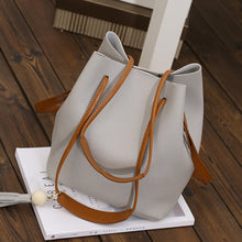 Bags Handbags Women Famous s PU Leather Tassels Shoulder Bucket Bag With Clutch bolsos femenina CF