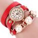 Bracelet Watch Women Rhinestone Crystal Dress Clock PU Leather Relogio Feminino Gift CF