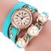 Bracelet Watch Women Rhinestone Crystal Dress Clock PU Leather Relogio Feminino Gift CF
