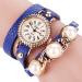 Bracelet Watch Women Rhinestone Crystal Dress Clock PU Leather Relogio Feminino Gift CF
