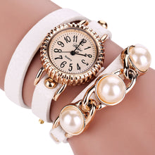 Bracelet Watch Women Rhinestone Crystal Dress Clock PU Leather Relogio Feminino Gift CF