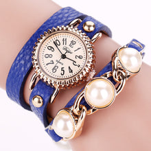 Bracelet Watch Women Rhinestone Crystal Dress Clock PU Leather Relogio Feminino Gift CF