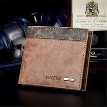 Brown Men's Leather Wallet ID Credit Card Holder Money Purse Clutch Pockets Carteira Masculina CF