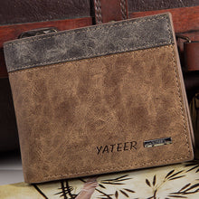 Brown Men's Leather Wallet ID Credit Card Holder Money Purse Clutch Pockets Carteira Masculina CF