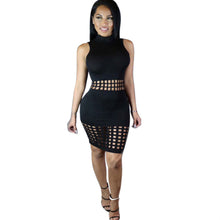 Casual Women Popular Dress Sleeveless ONeck Bodycon Dress Sexy Black Clubwear Women Clothes Plus size CF