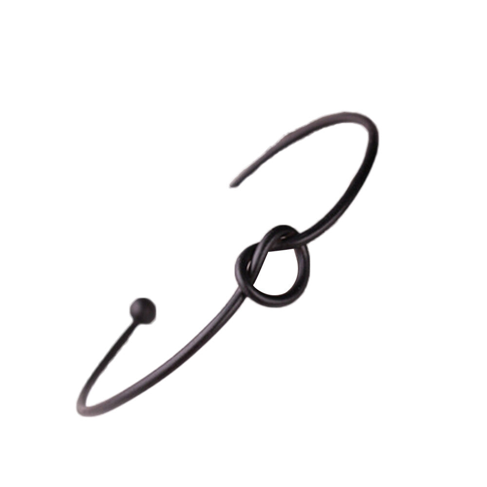 Chic Bracelet Gold Silver Simple Knot Bangle Cuff Opening Copper Casting Jewelry Bangles Bracelets CF