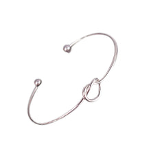 Chic Bracelet Gold Silver Simple Knot Bangle Cuff Opening Copper Casting Jewelry Bangles Bracelets CF