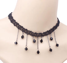 Choker Women's Necklace Black Lace Collar Chokers Statement Bib Pendant Charm Necklaces Gift Jewelry CF
