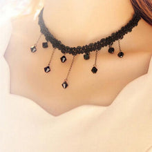 Choker Women's Necklace Black Lace Collar Chokers Statement Bib Pendant Charm Necklaces Gift Jewelry CF