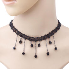 Choker Women's Necklace Black Lace Collar Chokers Statement Bib Pendant Charm Necklaces Gift Jewelry CF