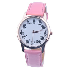 Classic Quartz Watch Women Watches Casual Cat Print Watch Relogio Feminino Clock Women 8 Colors CF