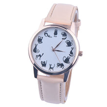 Classic Quartz Watch Women Watches Casual Cat Print Watch Relogio Feminino Clock Women 8 Colors CF