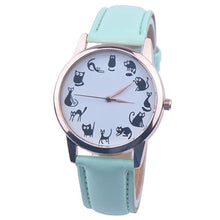 Classic Quartz Watch Women Watches Casual Cat Print Watch Relogio Feminino Clock Women 8 Colors CF