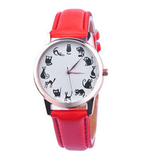 Classic Quartz Watch Women Watches Casual Cat Print Watch Relogio Feminino Clock Women 8 Colors CF