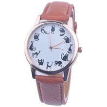 Classic Quartz Watch Women Watches Casual Cat Print Watch Relogio Feminino Clock Women 8 Colors CF