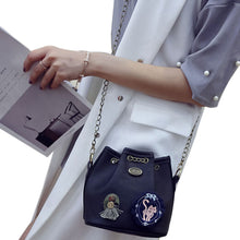 Crossbody Bags Bucket Women Soft PU Leather Chain Handbag Messenger Bag Bolsos Femenina CF