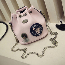 Crossbody Bags Bucket Women Soft PU Leather Chain Handbag Messenger Bag Bolsos Femenina CF