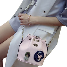 Crossbody Bags Bucket Women Soft PU Leather Chain Handbag Messenger Bag Bolsos Femenina CF