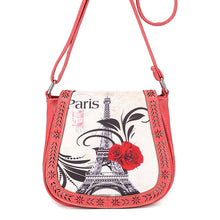 Crossbody Bags Women PU Leather Tower Printing Messenger Bag Lady Shoulder Handbags Bolsos Femenina CF