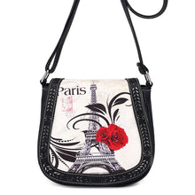 Crossbody Bags Women PU Leather Tower Printing Messenger Bag Lady Shoulder Handbags Bolsos Femenina CF